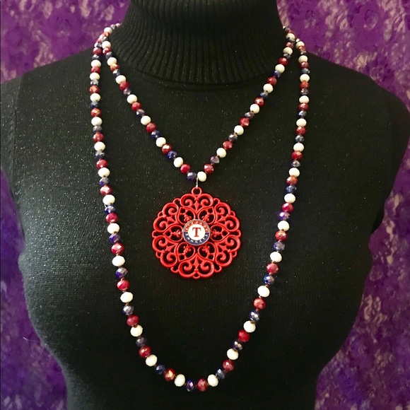 Texas Rangers 60” Multi-Color Crystal Necklace - Picture 1 of 1